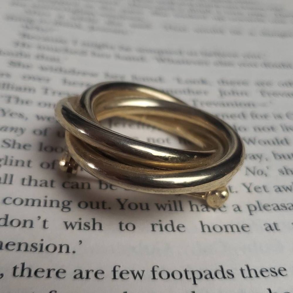 Vintage Twisted Gold Circle Brooche‎ - Picture 6 of 8